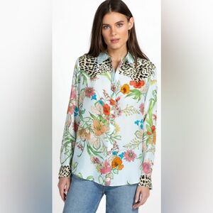 Johnny Was Lilliana Silk Western Shirt